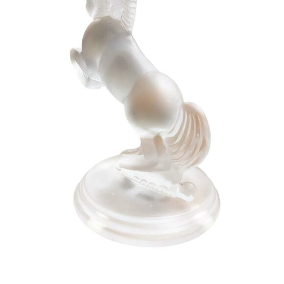 Vintage 1987 The Franklin Mint Art Deco Frosted Glass Horse Sculpture - Picture 5 of 9